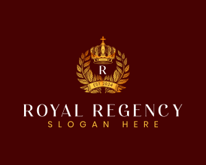 Royal Crown Wreath logo design