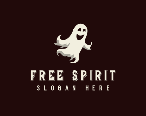 Spooky Halloween Ghost logo design