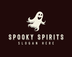 Spooky Halloween Ghost logo