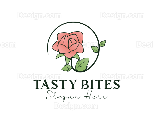 Rose Plant Florist Logo