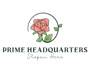 Rose Plant Florist Logo