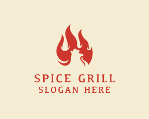 Hot Chicken BBQ logo design