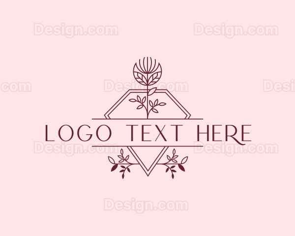 Diamond Floral Plant Logo