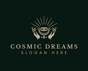 Astral Cosmic Hands logo design