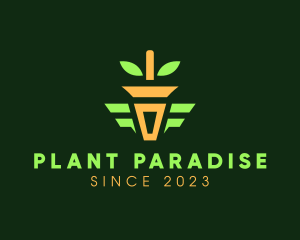 Potted Plant Carrot logo design