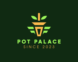 Potted Plant Carrot logo design