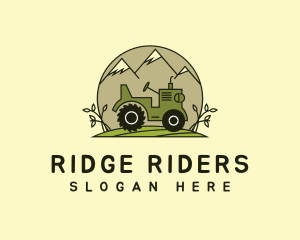 Tractor Mountain Pasture Land logo design