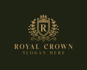 Crown Shield Crest logo design