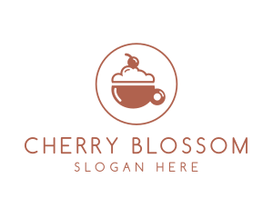 Cherry Sundae Drink Cafe logo design