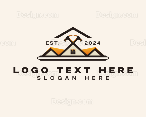 Roofing Repair Hammer Logo