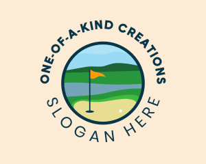 Yellow Flag Golf Course logo design