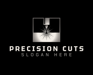 Metal Cutting Machine logo design