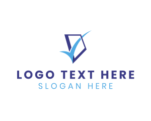 Blue Check Box logo design