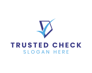 Blue Check Box logo design