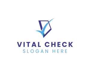 Blue Check Box logo design