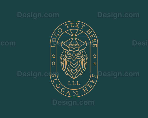 Luxury Owl Crest Logo