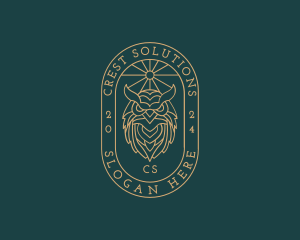 Luxury Owl Crest logo design