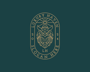 Luxury Owl Crest logo design