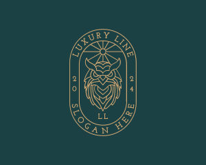 Luxury Owl Crest logo design