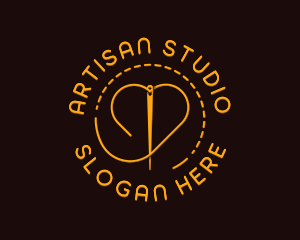 Tailoring Heart Stitch logo design