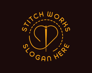 Tailoring Heart Stitch logo design