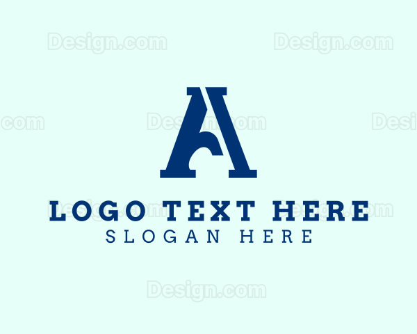 Modern Serif Business Letter A Logo