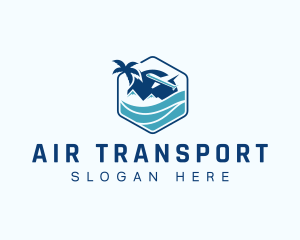 Airplane Vacation Sea logo design