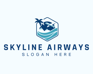 Airplane Vacation Sea logo