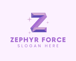 Shiny Gem Letter Z logo design