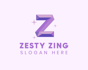 Shiny Gem Letter Z logo design