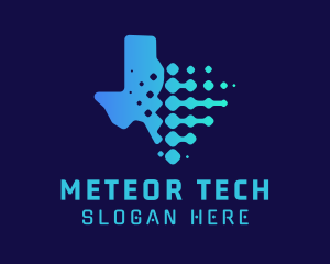 Texas Map Tech Company logo design