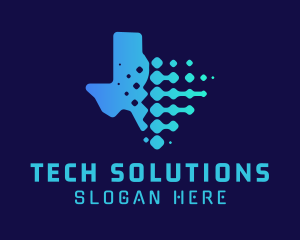 Texas Map Tech Company logo design