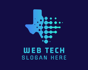 Texas Map Tech Company logo design