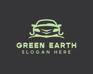 Stylish Green Car logo design