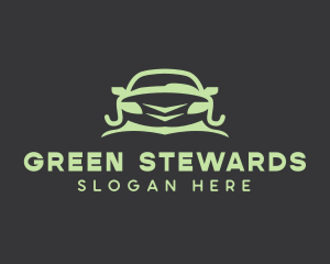 Stylish Green Car logo design