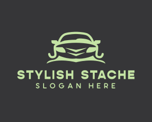 Stylish Green Car logo design