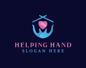 Heart Family Hand logo