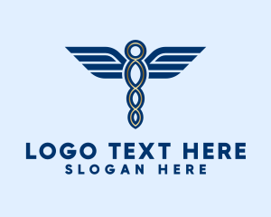 Elegant Medical Caduceus logo
