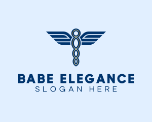 Elegant Medical Caduceus logo design