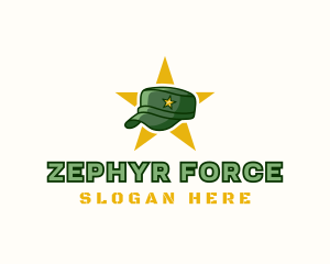 Military Cap Officer logo design