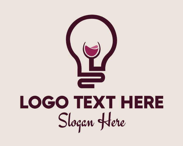 Wine Lightbulb Glass  logo