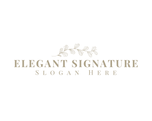 Elegant Organic Floral logo design