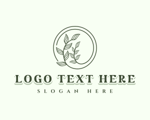 Herbal Botanical Plant Leaf logo