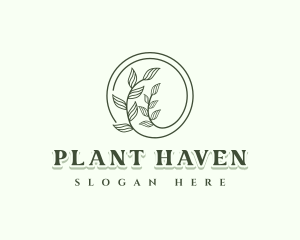 Herbal Botanical Plant Leaf logo design