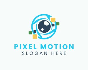 Digital Pixel Lens  logo design