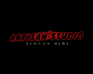 Horror Brush Stroke logo design