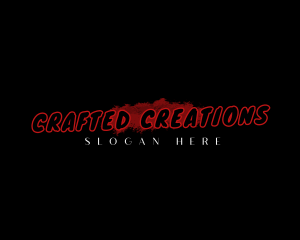 Horror Brush Stroke logo design