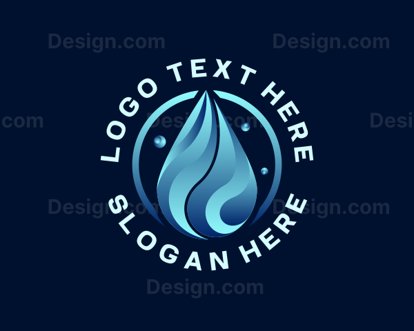 Liquid Water Droplet Logo