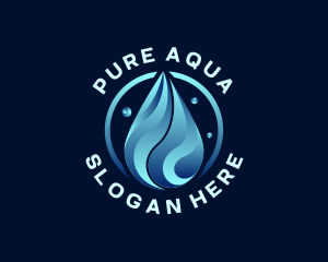 Liquid Water Droplet logo design