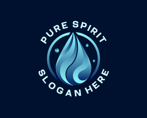 Liquid Water Droplet logo design